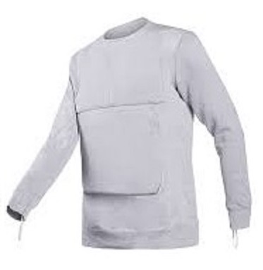 Torskin cut resistant gray T-shirt with 36Joule stab proof packets